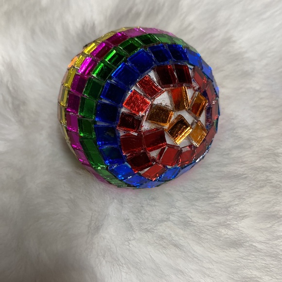 Vintage 12 rainbow mirror ball Christmas ornaments new - Picture 5 of 12
